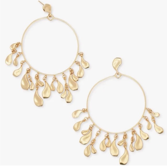 Kendra Scott Natasha Gold Hoop Earrings - Picture 1 of 4
